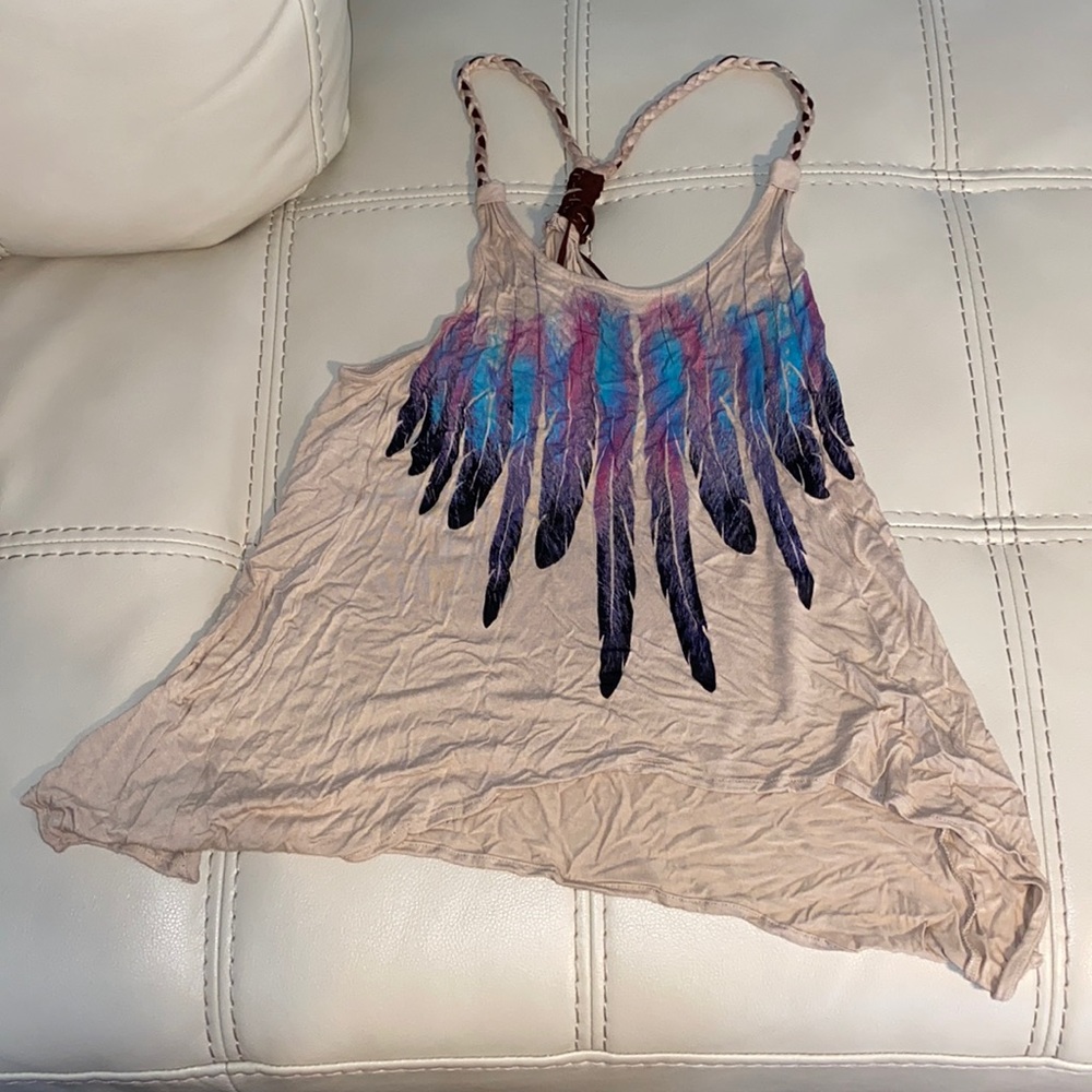 Wet Seal feather racer back top size S